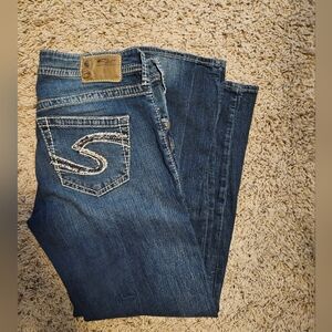 Silver Cropped Jeans